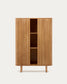Credenza alta Mailen 2 porte in impiallacciatura di frassino con finitura naturale 110 x 160 cm