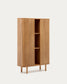 Credenza alta Mailen 2 porte in impiallacciatura di frassino con finitura naturale 110 x 160 cm