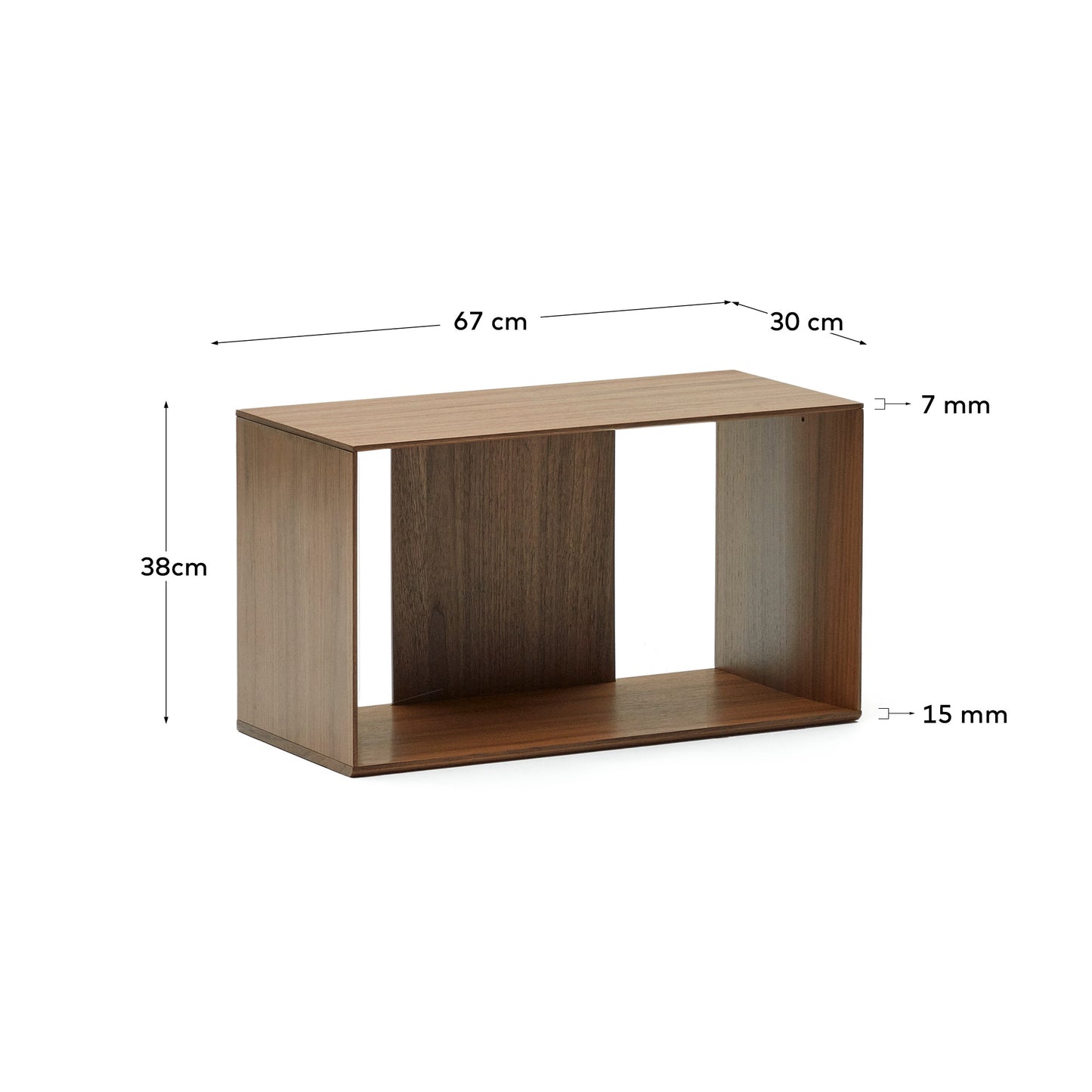 Modulo libreria medio Litto impiallacciato noce 67 x 38 cm