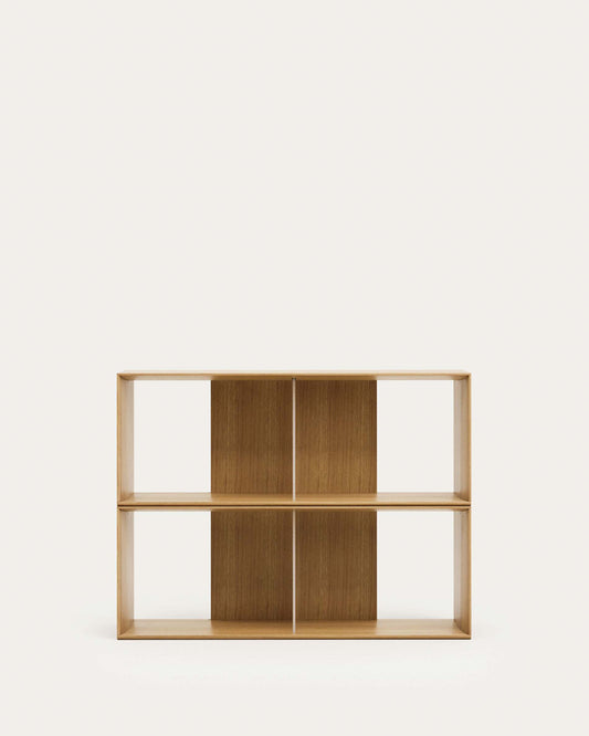 Set Litto di 2 ripiani modulari impiallacciati rovere 101 x 76 cm