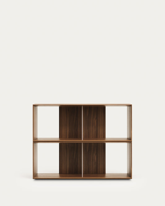 Set Litto di 2 ripiani modulari impiallacciati noce 101 x 76 cm