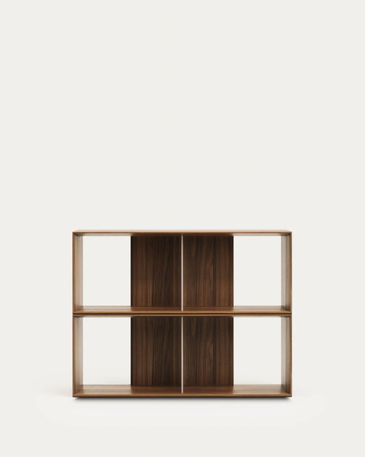 Set Litto di 2 ripiani modulari impiallacciati noce 101 x 76 cm