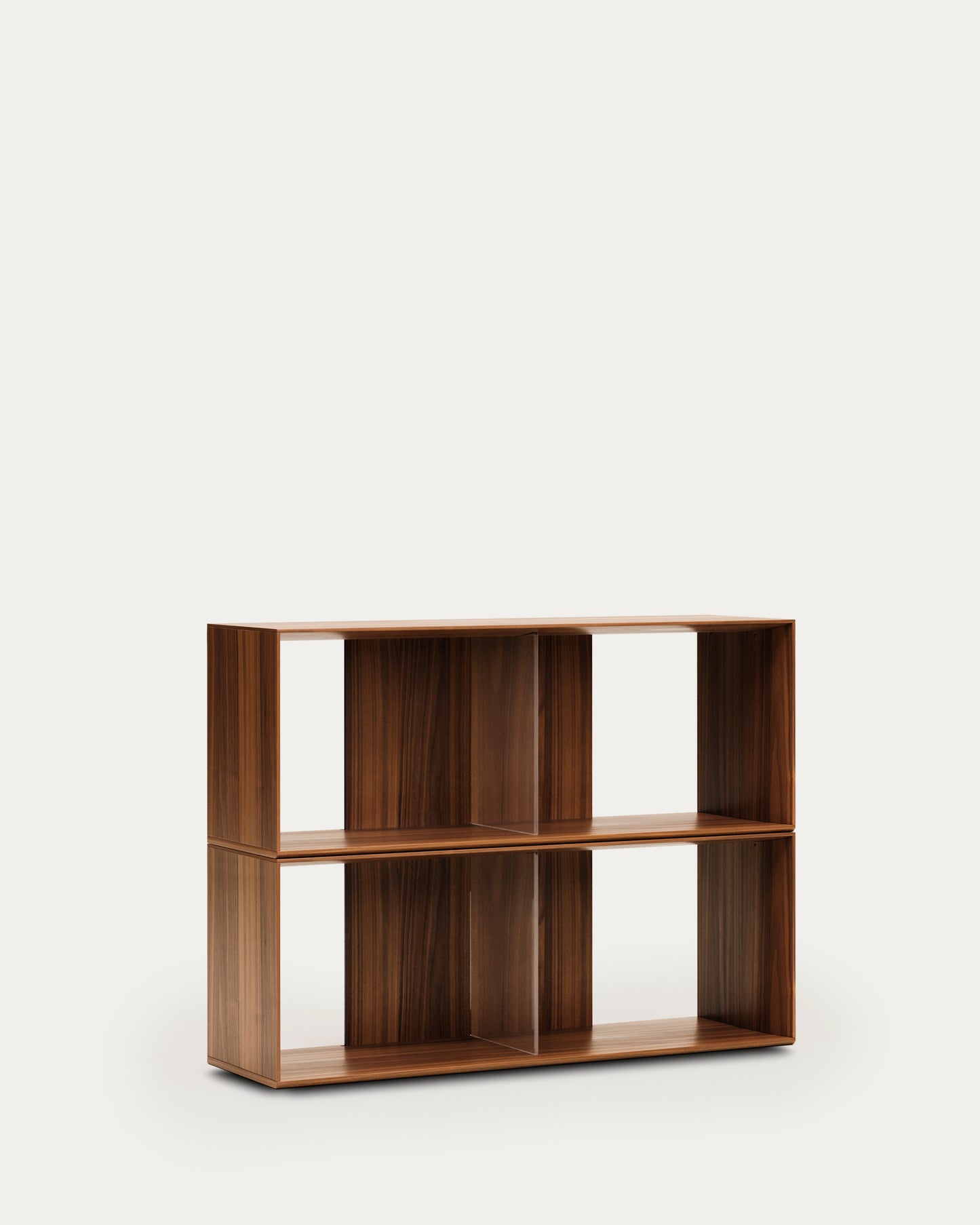 Set Litto di 2 ripiani modulari impiallacciati noce 101 x 76 cm