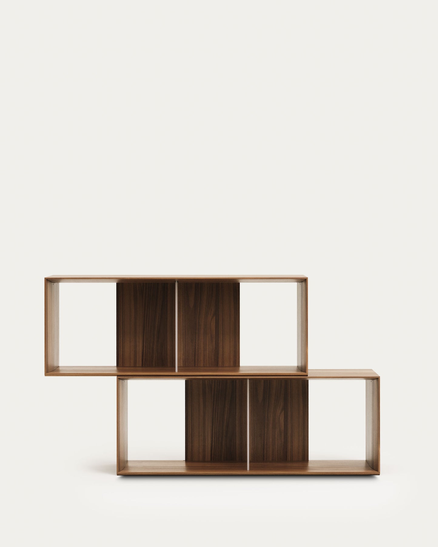 Set Litto di 2 ripiani modulari impiallacciati noce 101 x 76 cm