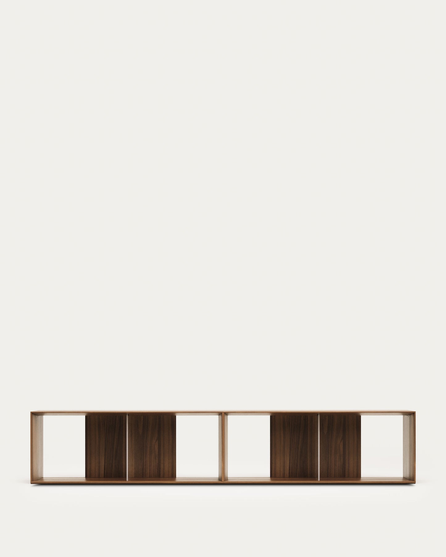 Set Litto di 2 ripiani modulari impiallacciati noce 101 x 76 cm