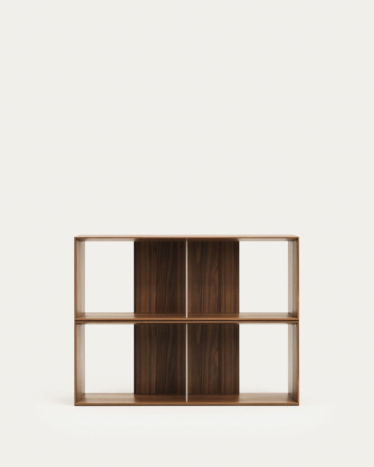 Set Litto di 2 ripiani modulari impiallacciati noce 101 x 76 cm