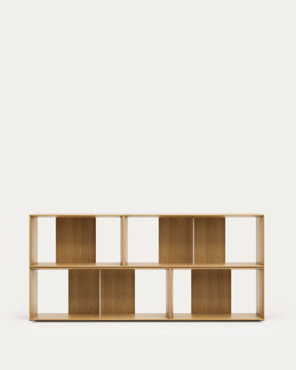 Set Litto di 4 ripiani modulari impiallacciati rovere 168 x 76 cm