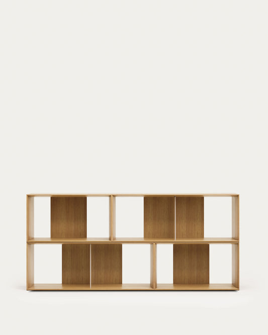 Set Litto di 4 ripiani modulari impiallacciati rovere 168 x 76 cm