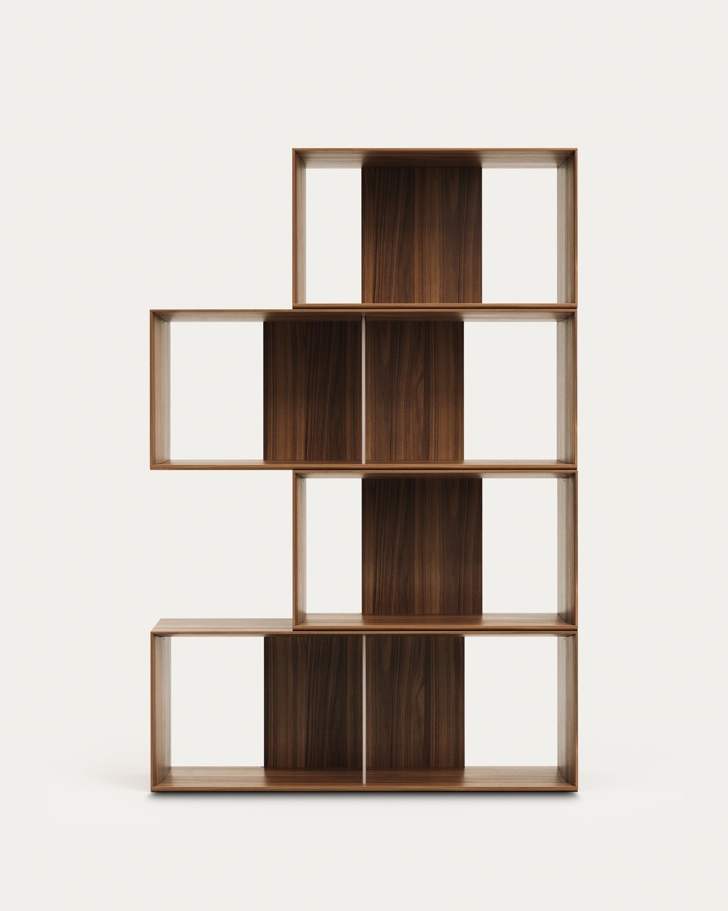 Set Litto di 4 ripiani modulari impiallacciati noce 168 x 76 cm