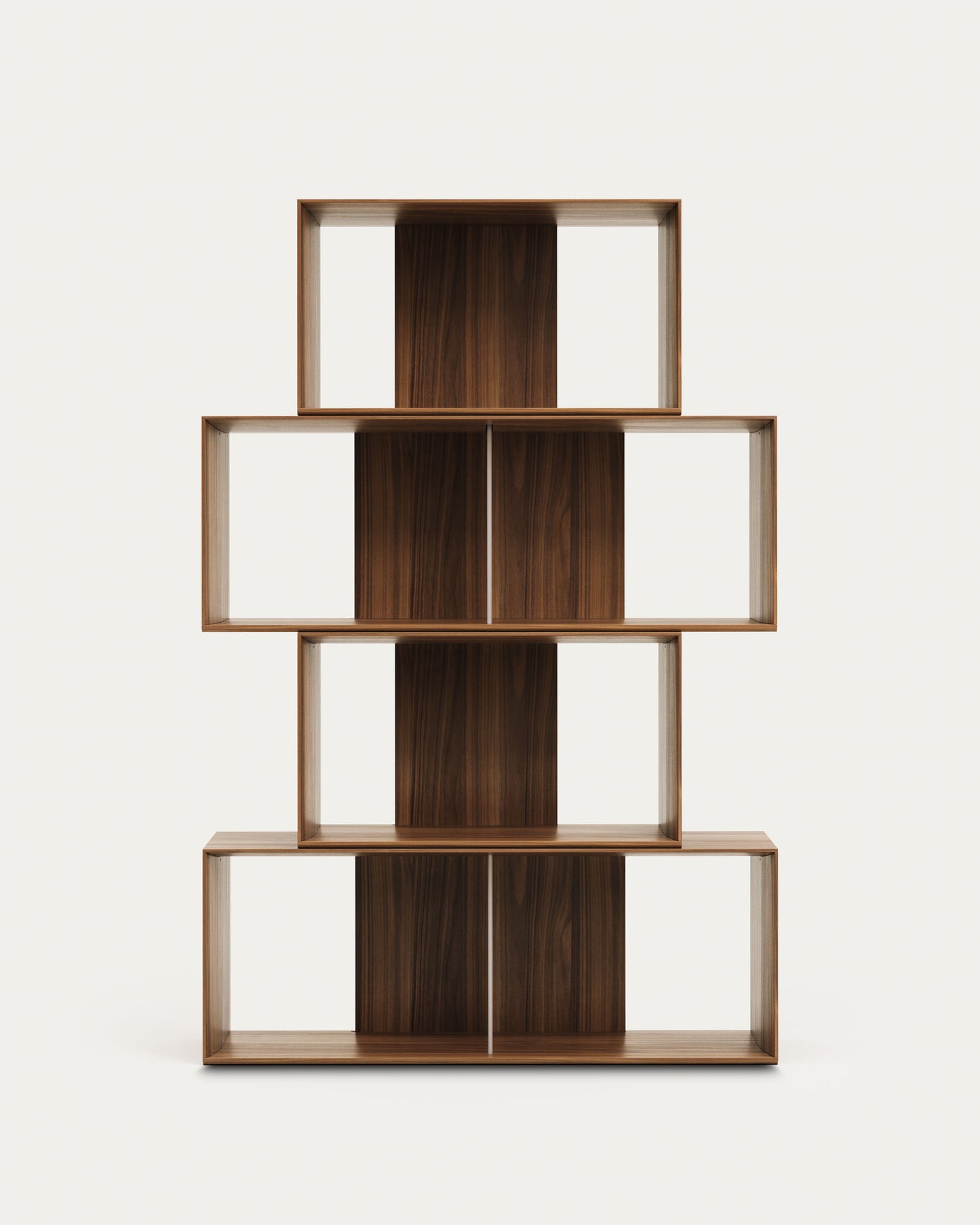 Set Litto di 4 ripiani modulari impiallacciati noce 168 x 76 cm