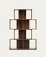 Set Litto di 4 ripiani modulari impiallacciati noce 168 x 76 cm