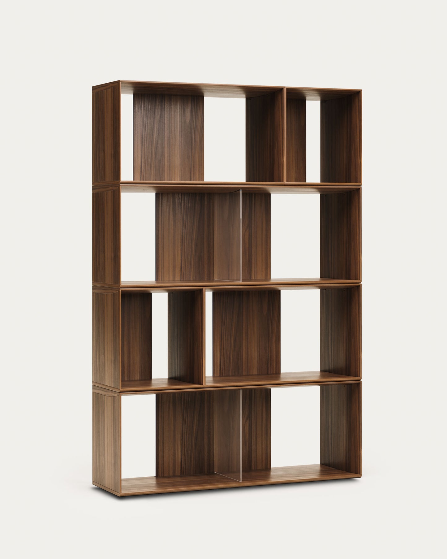 Set Litto di 6 ripiani modulari impiallacciati noce 101 x 152 cm