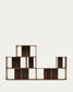 Set Litto di 6 ripiani modulari impiallacciati noce 101 x 152 cm