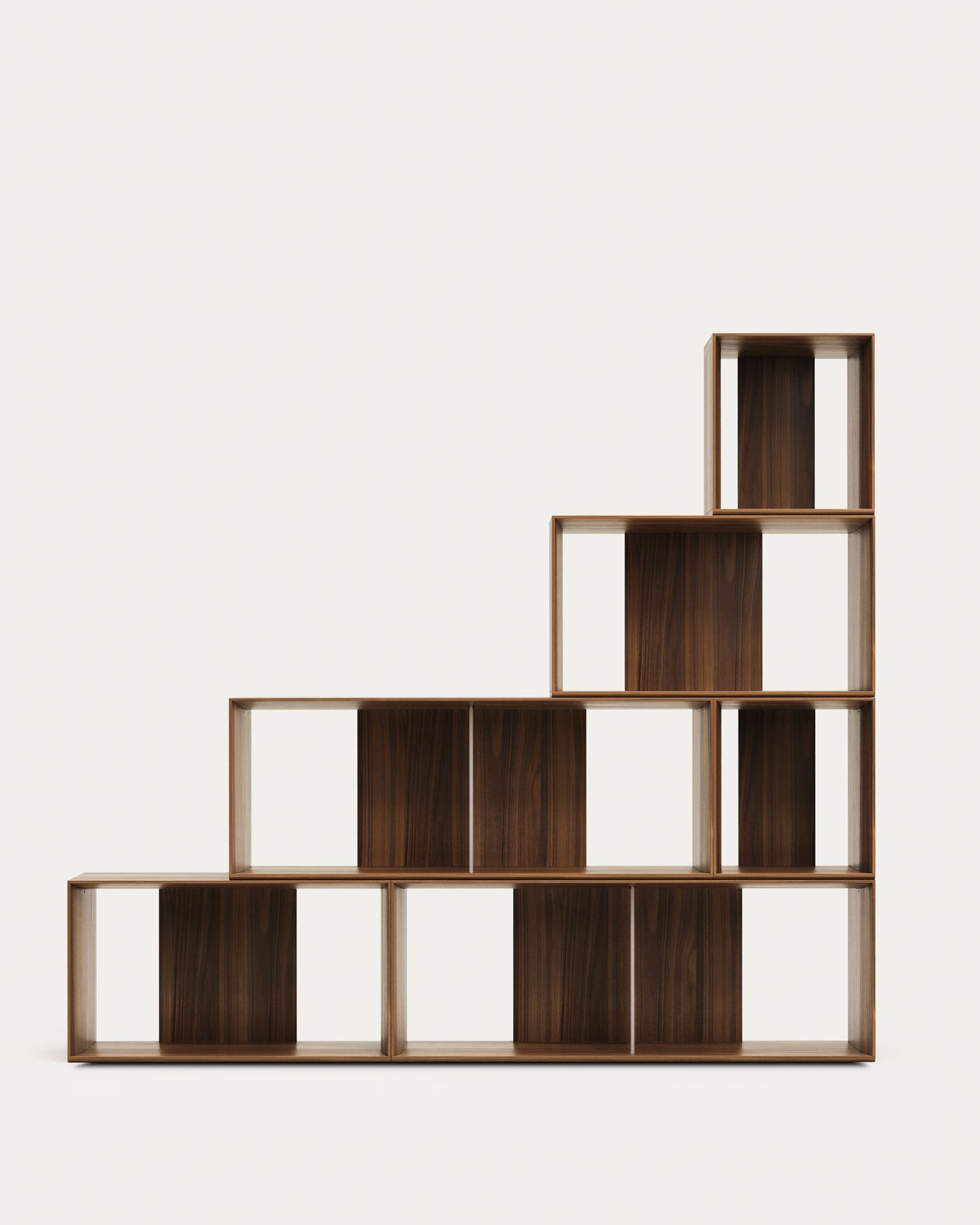 Set Litto di 6 ripiani modulari impiallacciati noce 101 x 152 cm