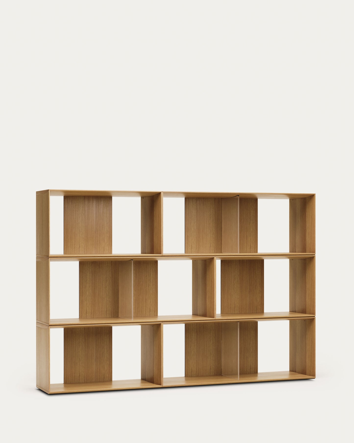 Set Litto di 6 ripiani modulari impiallacciati rovere 168 x 114 cm