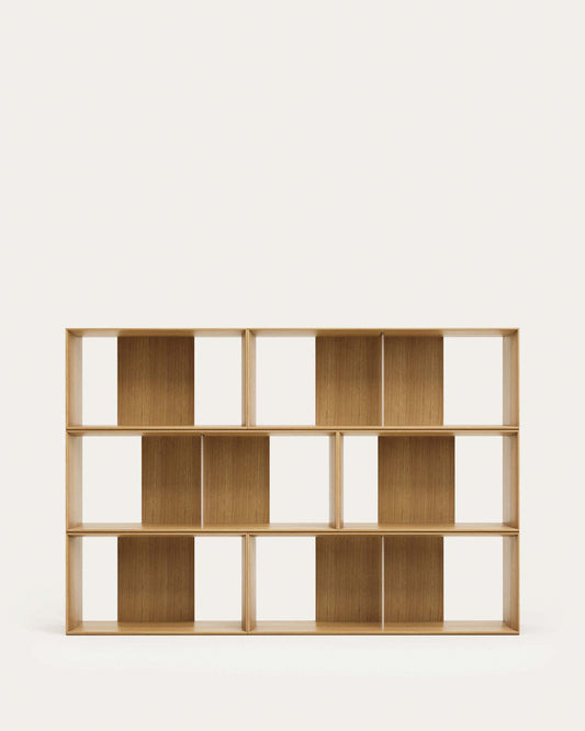 Set Litto di 6 ripiani modulari impiallacciati rovere 168 x 114 cm