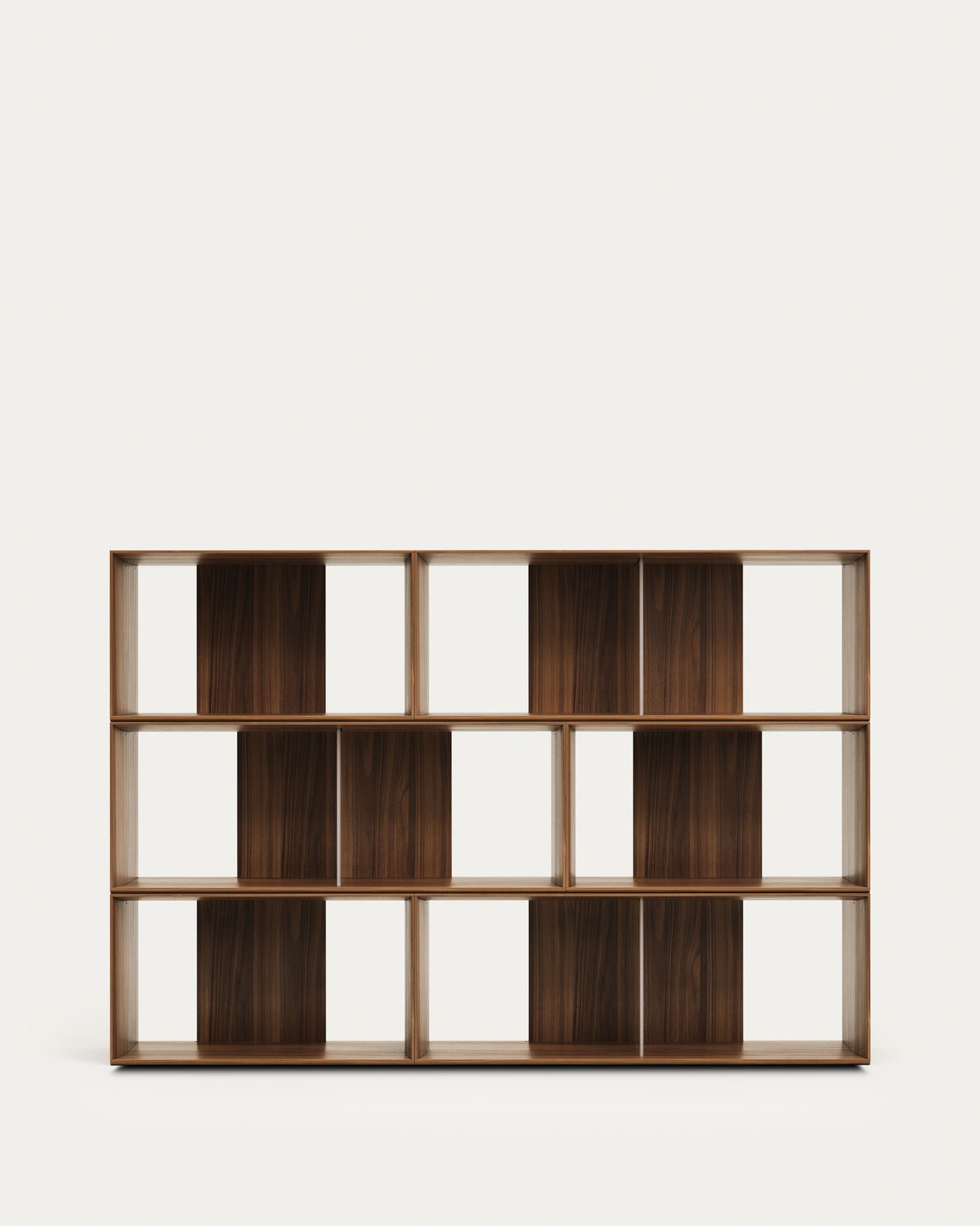Set Litto di 6 ripiani modulari impiallacciati noce 168 x 114 cm