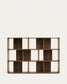 Set Litto di 6 ripiani modulari impiallacciati noce 168 x 114 cm