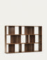 Set Litto di 6 ripiani modulari impiallacciati noce 168 x 114 cm