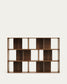 Set Litto di 6 ripiani modulari impiallacciati noce 168 x 114 cm
