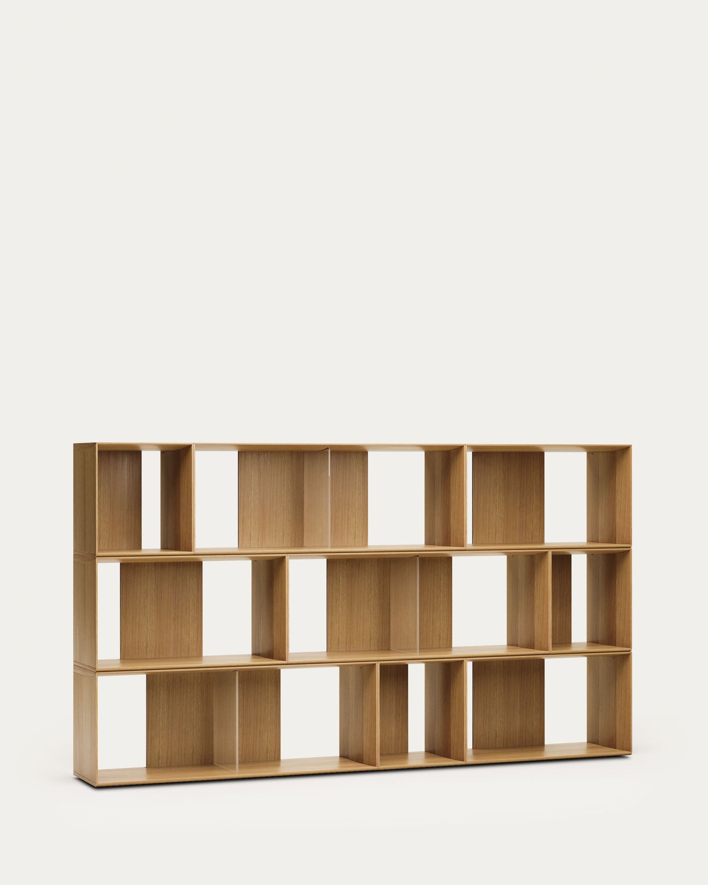 Set Litto di 9 ripiani modulari impiallacciati rovere 202 x 114 cm