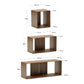 Set Litto di 6 ripiani modulari impiallacciati noce 101 x 152 cm
