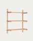 Scaffalatura modulare Sitra 3 mensole legno massiccio di rovere naturale 90 cm