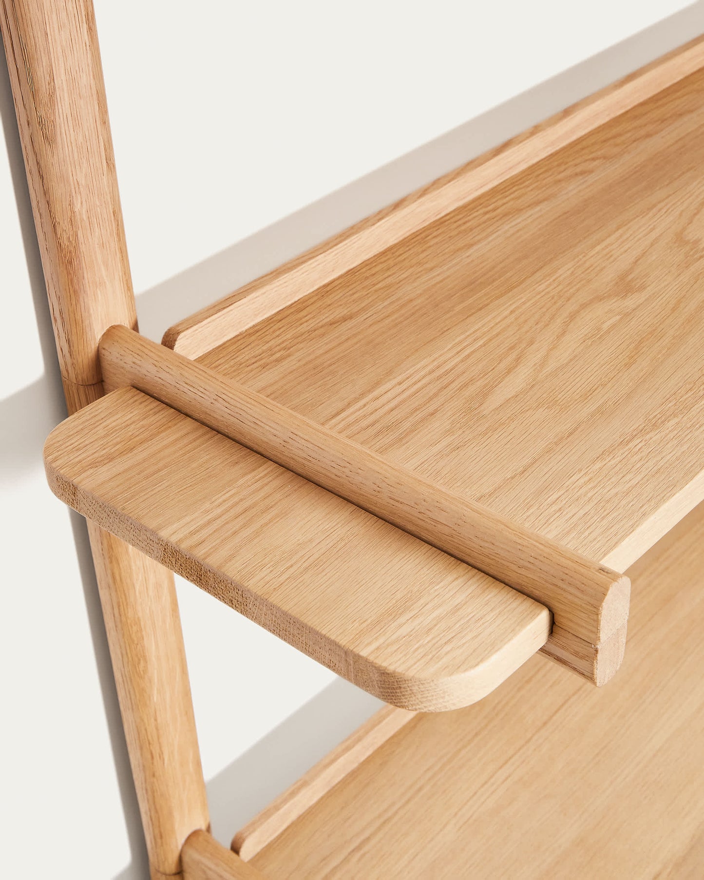 Scaffalatura modulare Sitra 6 mensole legno massiccio di rovere naturale 110 cm