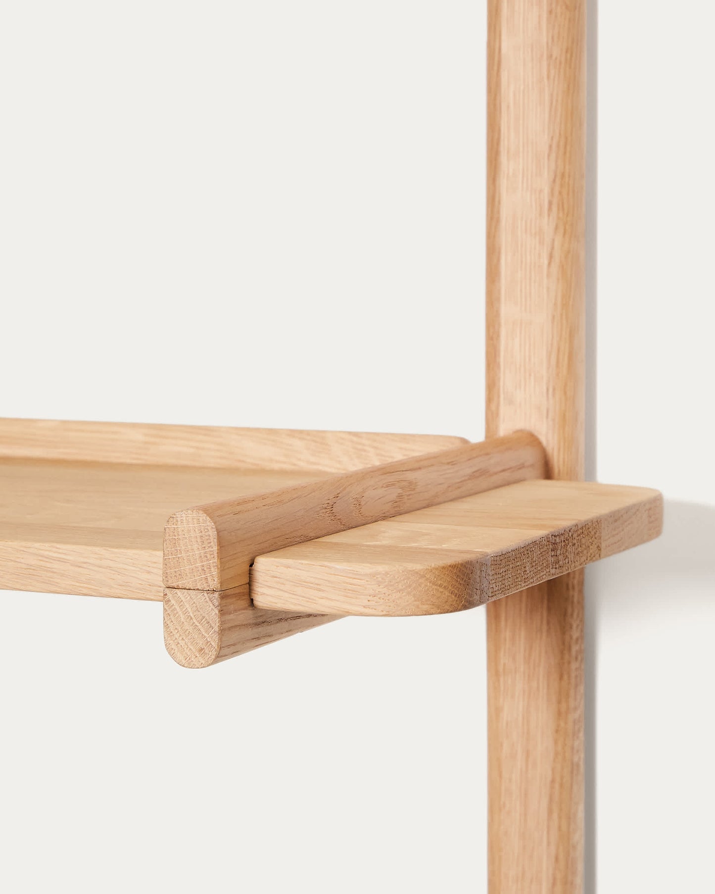 Scaffalatura modulare Sitra 6 mensole legno massiccio di rovere naturale 110 cm