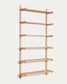 Scaffalatura modulare Sitra 6 mensole legno massiccio di rovere naturale 110 cm