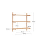 Scaffalatura modulare Sitra 3 mensole legno massiccio di rovere naturale 110 cm