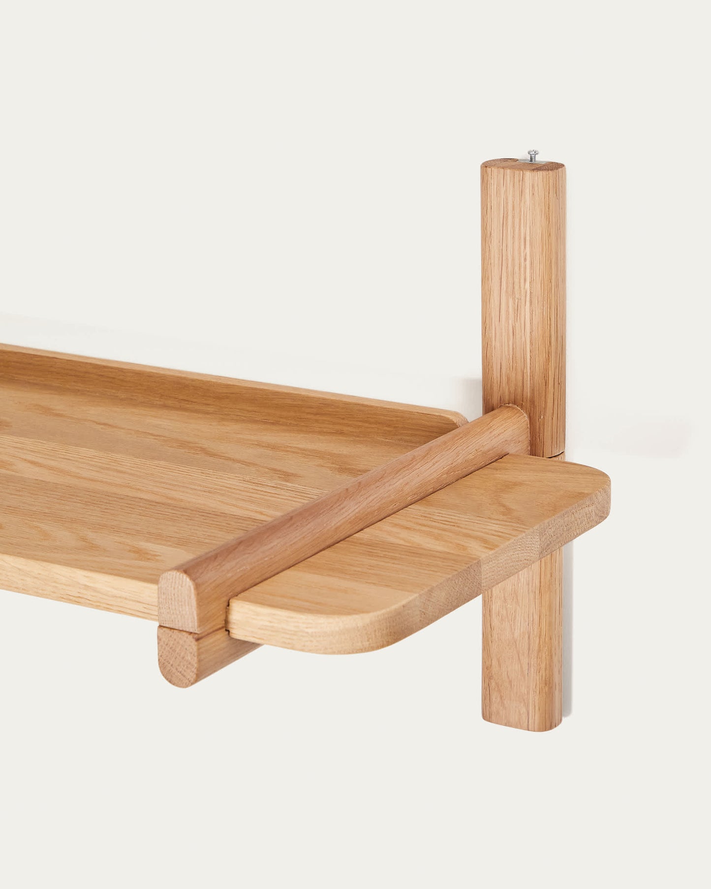 Scaffalatura modulare Sitra 1 mensola legno massiccio di rovere naturale 90 cm