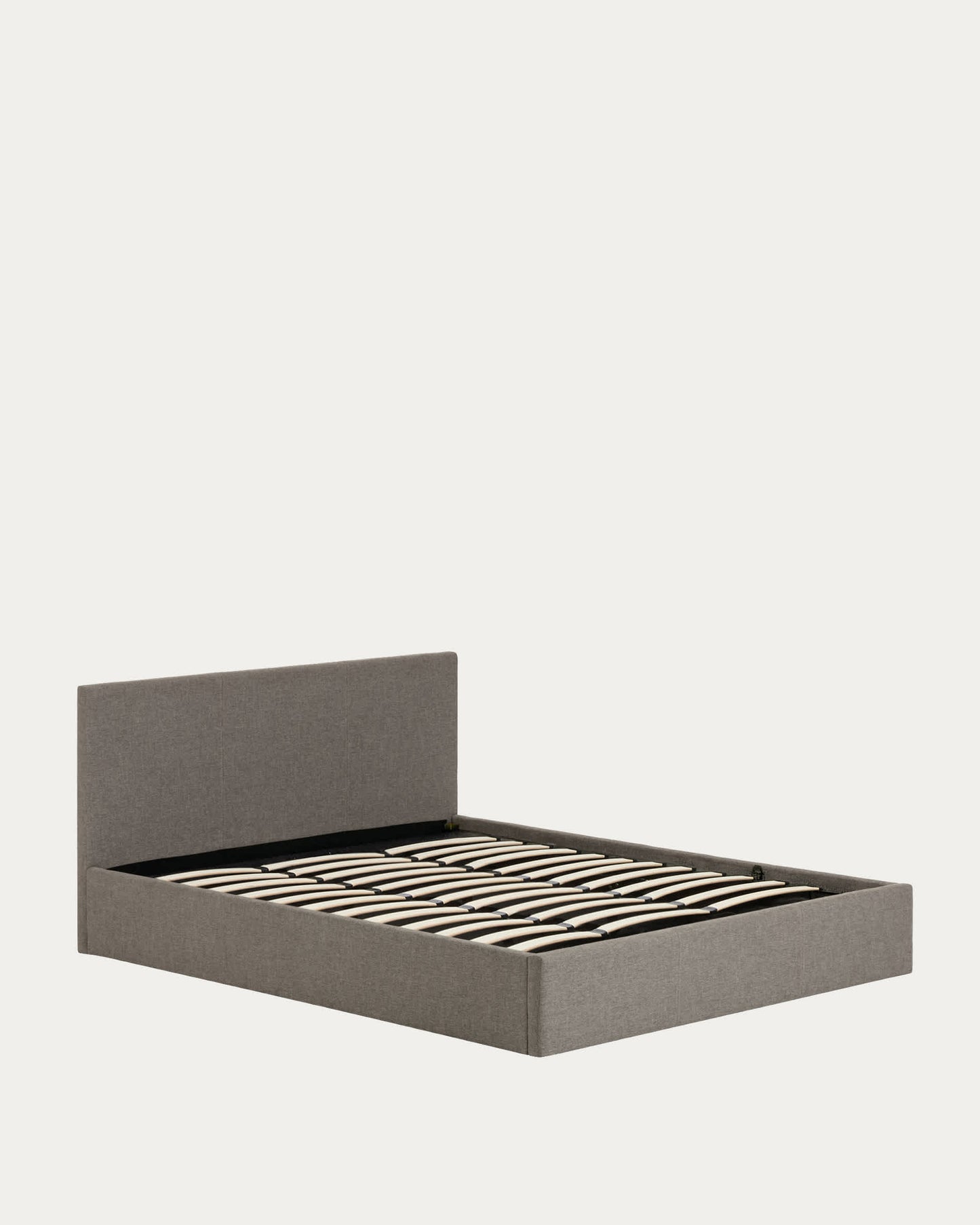 Letto con contenitore apribile Nahiri grigio per materasso 180 x 200 cm