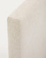 Letto con contenitore apribile Nahiri in ciniglia beige per materasso 150 x 200 cm