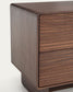 Comodino Norlen 2 cassetti in impiallacciato di noce 60 x 52 cm