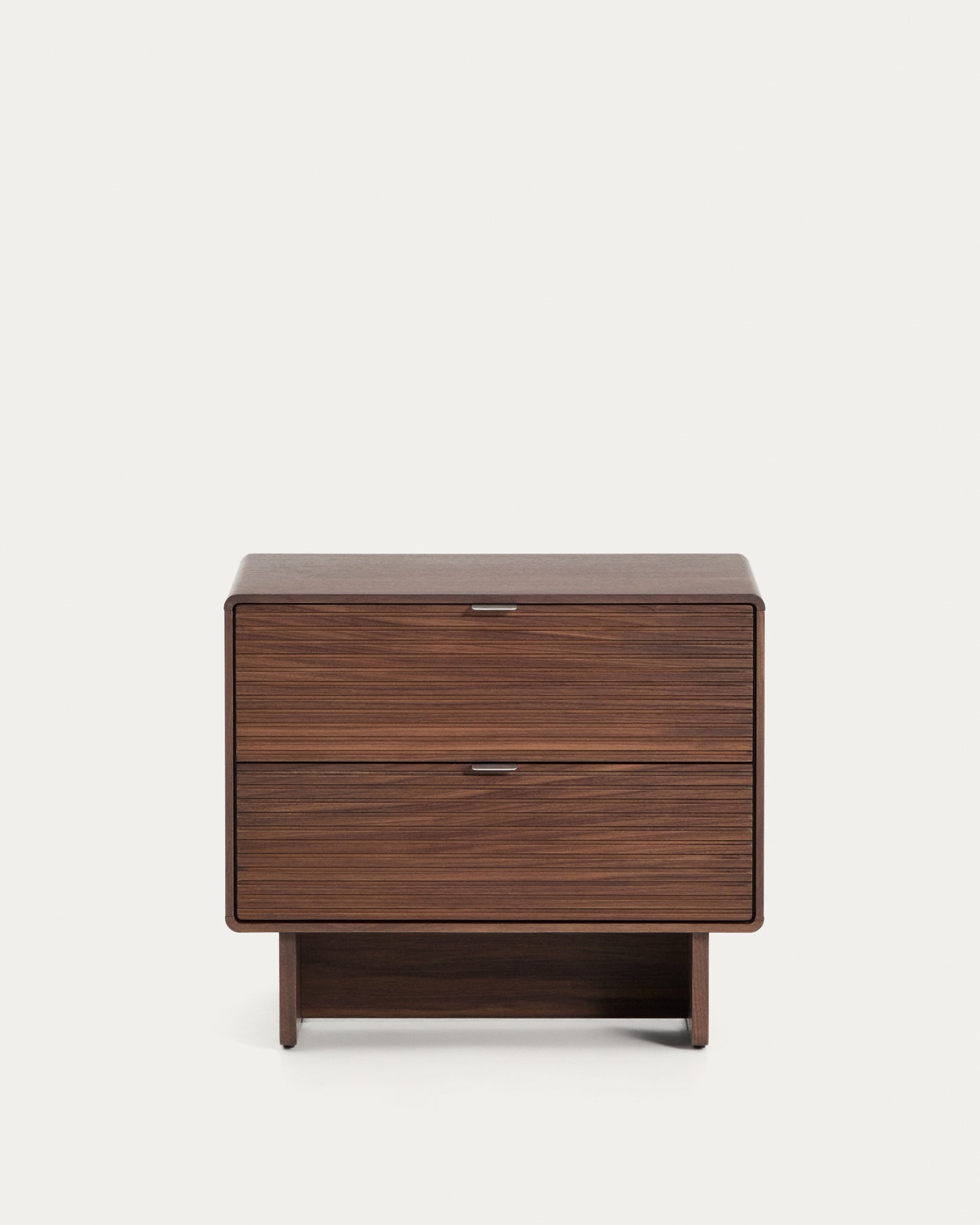 Comodino Norlen 2 cassetti in impiallacciato di noce 60 x 52 cm