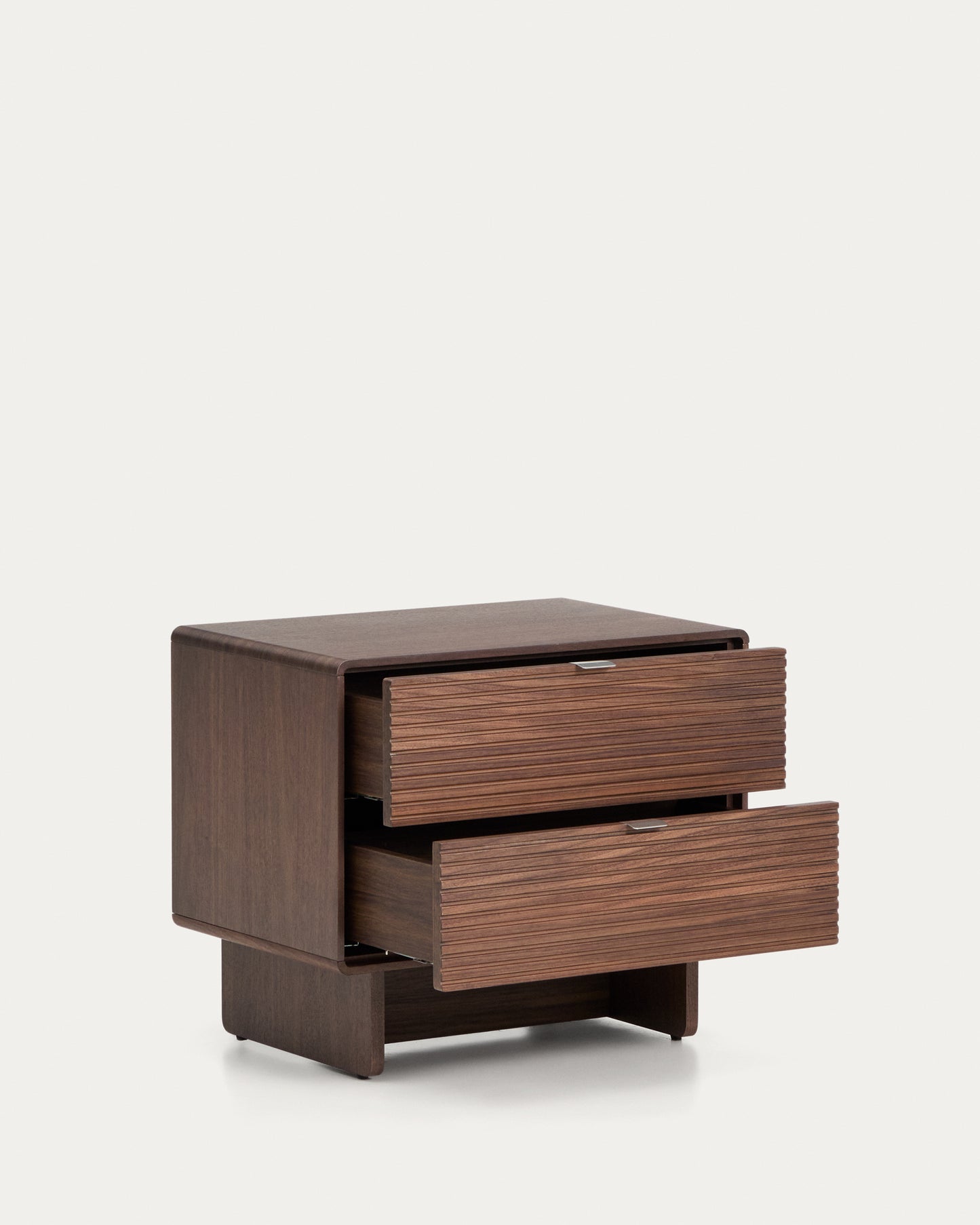 Comodino Norlen 2 cassetti in impiallacciato di noce 60 x 52 cm
