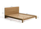 Letto Arelida in impiallacciato e legno massiccio di rovere con finitura marrone chiaro per materasso 160 x 200 cm FSC Mix Credit