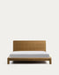 Letto Arelida in impiallacciato e legno massiccio di rovere con finitura marrone chiaro per materasso 160 x 200 cm FSC Mix Credit