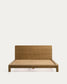 Letto Arelida in impiallacciato e legno massiccio di rovere con finitura marrone chiaro per materasso 160 x 200 cm FSC Mix Credit