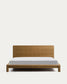 Letto Arelida in impiallacciato e legno massiccio di rovere con finitura marrone chiaro per materasso 180 x 200 cm FSC Mix Credit