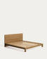 Letto Arelida in impiallacciato e legno massiccio di rovere con finitura marrone chiaro per materasso 180 x 200 cm FSC Mix Credit