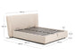 Letto sfoderabile Arvian in ciniglia beige con contenitore apribile per materasso 160 x 200 cm