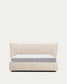Letto sfoderabile Arvian in ciniglia beige con contenitore apribile per materasso 160 x 200 cm
