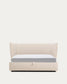 Letto sfoderabile Arvian in ciniglia beige con contenitore apribile per materasso 160 x 200 cm