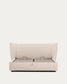 Letto sfoderabile Arvian in ciniglia beige con contenitore apribile per materasso 160 x 200 cm
