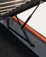 Letto sfoderabile Arvian in ciniglia terracotta con contenitore apribile per materasso 160 x 200 cm