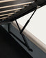 Letto sfoderabile Arvian in ciniglia beige con contenitore apribile per materasso 180 x 200 cm