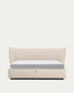 Letto sfoderabile Arvian in ciniglia beige con contenitore apribile per materasso 180 x 200 cm