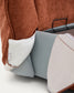 Letto sfoderabile Arvian in ciniglia terracotta con contenitore apribile per materasso 180 x 200 cm